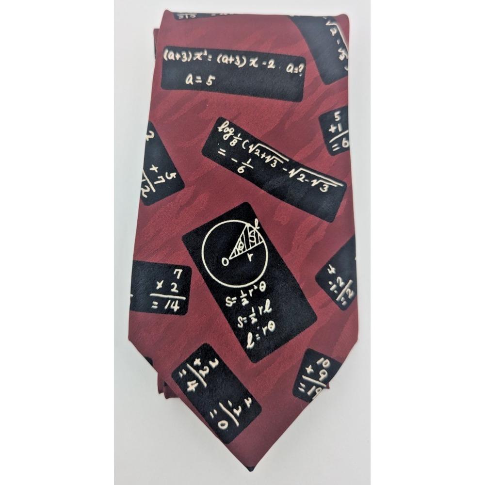 Mathematical Men's Business Math Teacher Formulas Tie Renaissance Hand Made